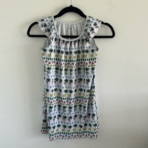 Roller Rabbit Girls White Nightgown with Multicolor Tropical Print